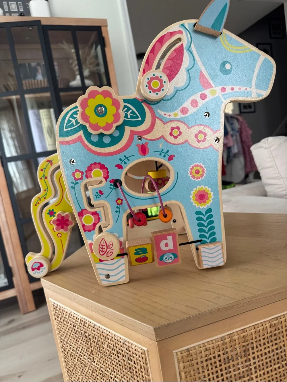 Manhattan Toy Playful Pony Wooden Toddler Activity Center baby colorful decor